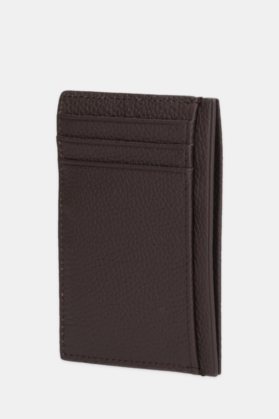 Kožené puzdro na karty Calvin Klein LV04D1061G hnedá AW25