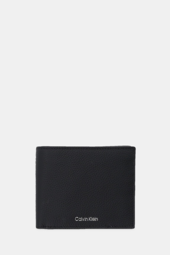 Calvin Klein bőr pénztárca sima fekete LV04D1062G