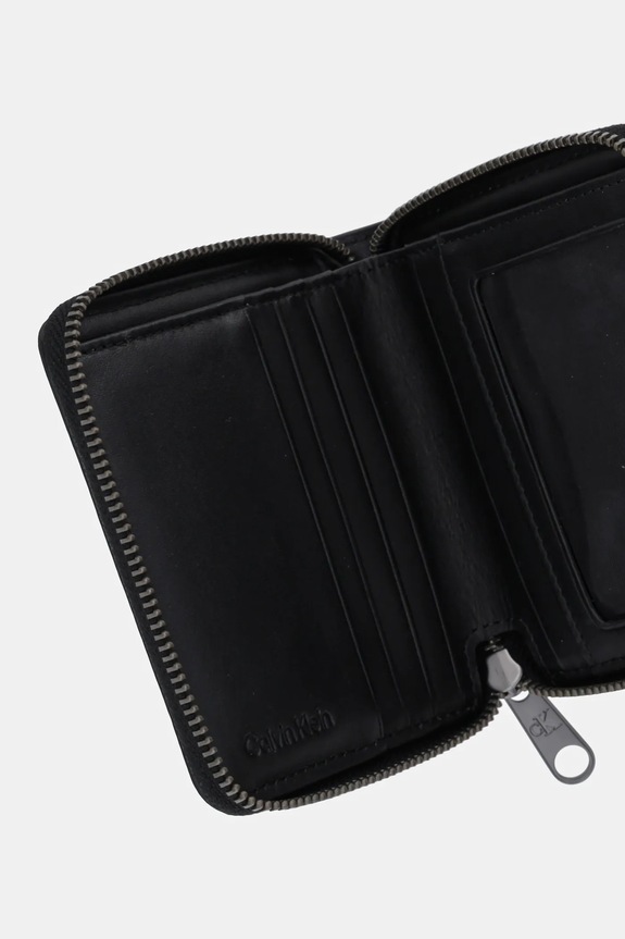 Calvin Klein portfel skórzany czarny LV04D1077G