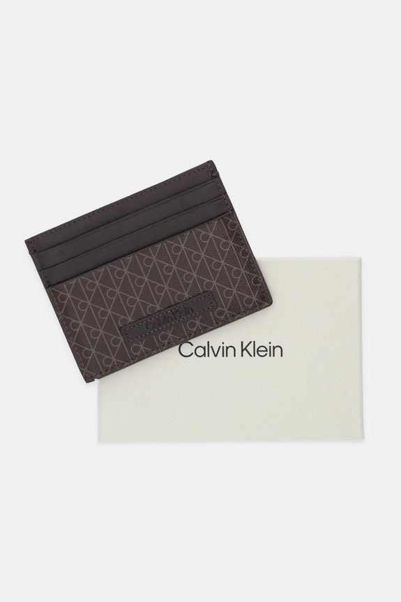 Etui za kartice Calvin Klein smeđa LV04D1083G