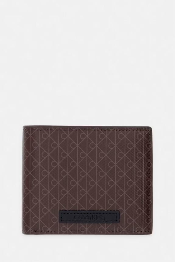 Calvin Klein portfel męski skórzany brązowy LV04D1085G