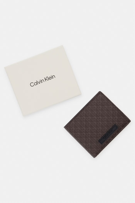 Calvin Klein portfel męski skórzany LV04D1085G brązowy