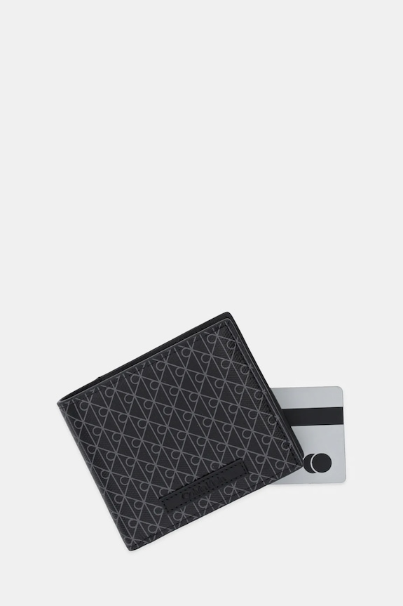 Akcesoria Calvin Klein portfel męski skórzany LV04D1085G czarny