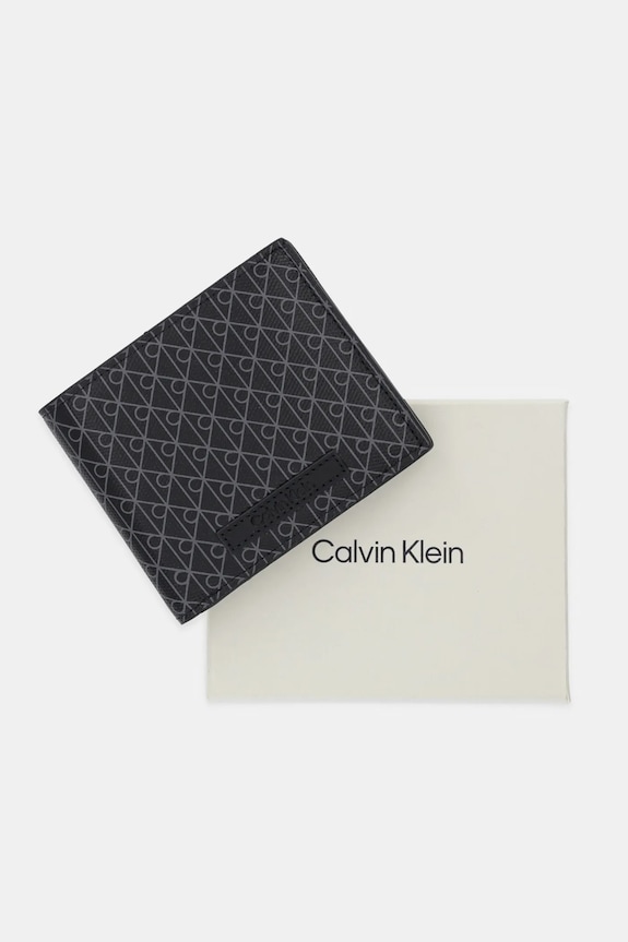 Calvin Klein portfel męski skórzany LV04D1085G czarny
