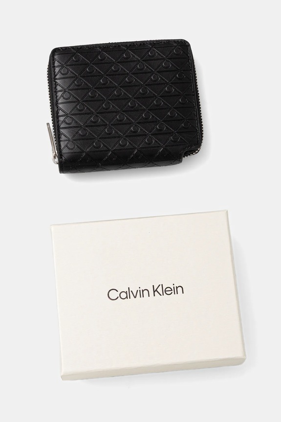 Calvin Klein portfel skórzany czarny LV04D1088G