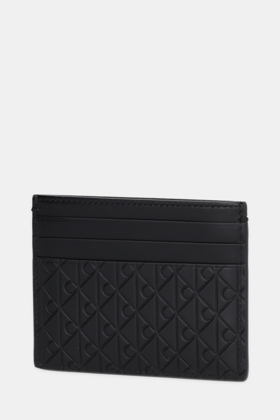 Kožené puzdro na karty Calvin Klein LV04D1128G čierna AW25