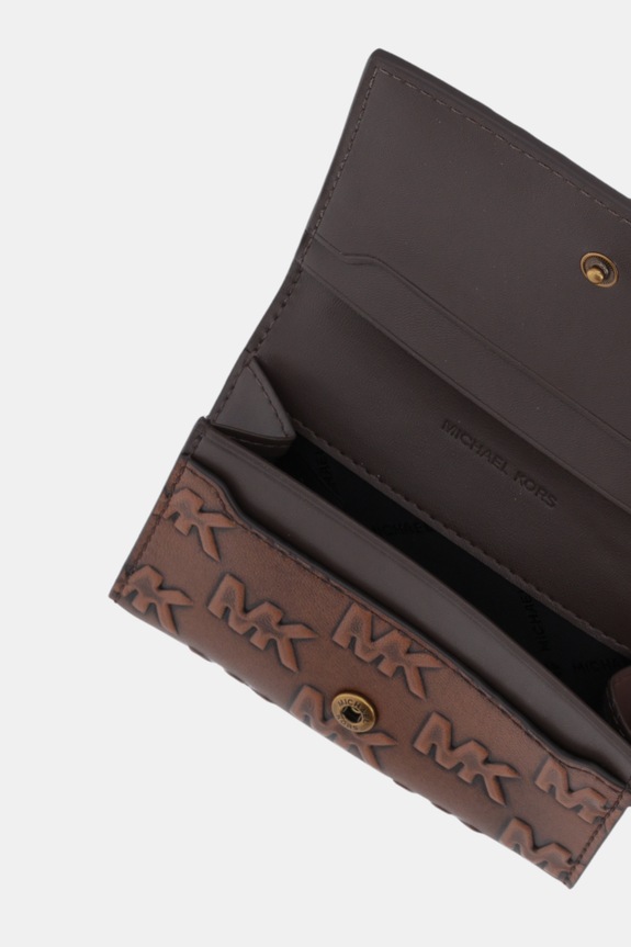 Michael Kors portfel skórzany brązowy 39F5GHDD6L