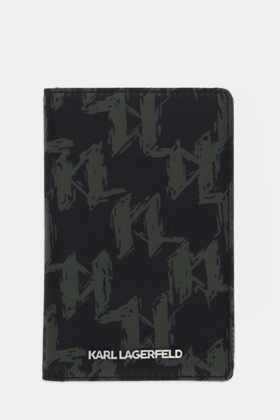 Karl Lagerfeld portfel K/MONOGRAM imitacja skóry licowej czarny A4M32049