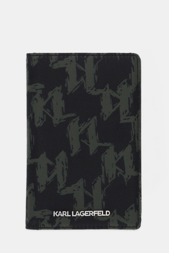 Karl Lagerfeld portfel K/MONOGRAM imitacja skóry licowej czarny A4M32049