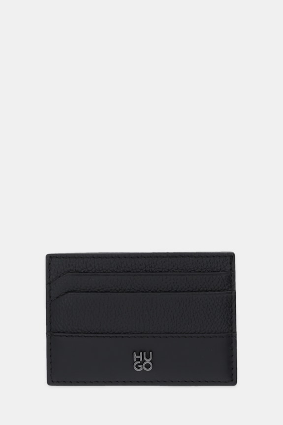 Kožené puzdro na karty HUGO Quantic_Cardcase puzdro na karty čierna 50548764