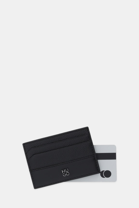 Doplnky Kožené puzdro na karty HUGO Quantic_Cardcase 50548764 čierna
