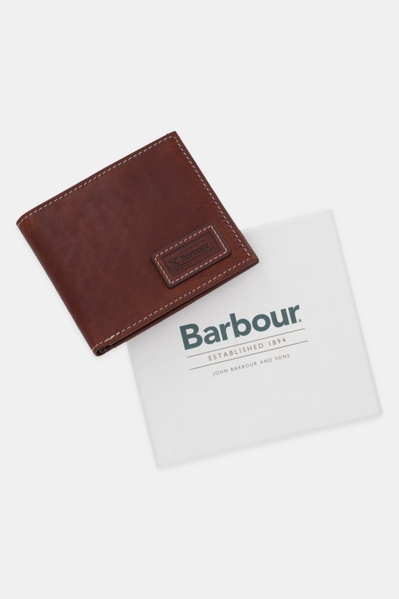 Barbour portofel de piele MLG0074 maro