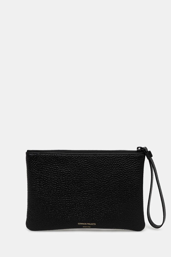 Usnjena torbica za okoli pasu Common Projects Small Flat Pouch Ne ustreza A4 črna 9187.7001