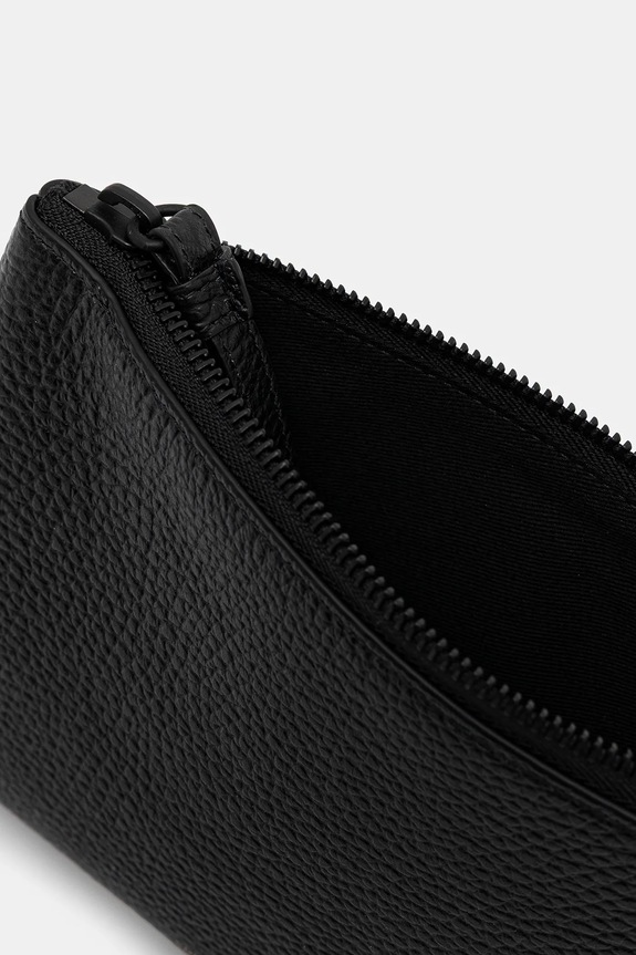 Usnjena torbica za okoli pasu Common Projects Small Flat Pouch črna 9187.7001
