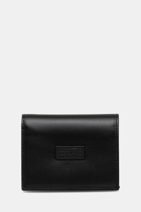 MM6 Maison Margiela leather wallet plain black SA5UI0015.P8622.T8013