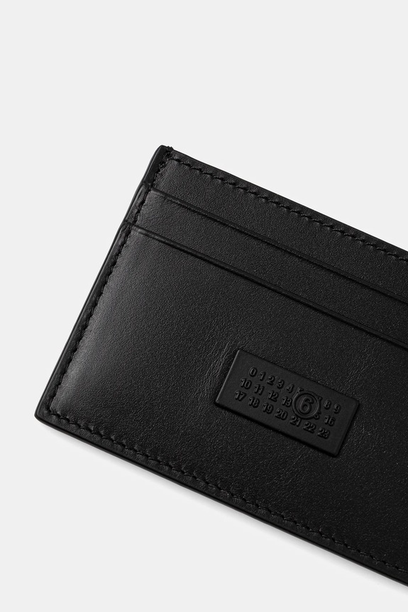 MM6 Maison Margiela leather card holder black SA5UI0026.P8622.T8013