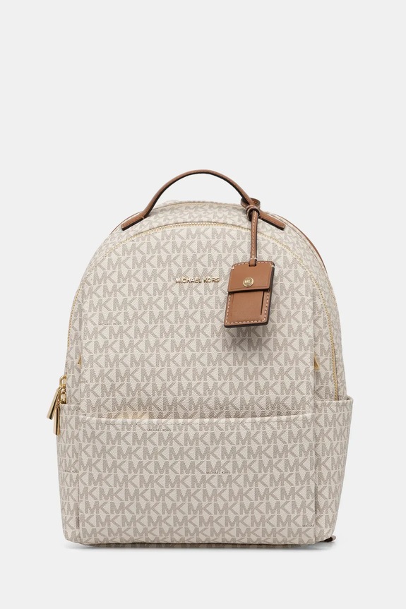 MICHAEL Michael Kors plecak SABLE nie mieści A4 beżowy 30T5G3XB2B