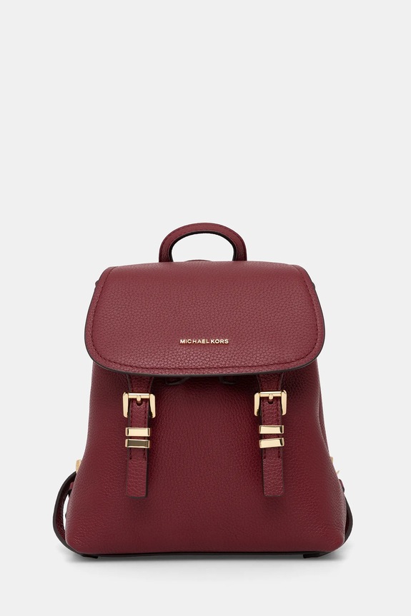 MICHAEL Michael Kors plecak skórzany QUINN skóra licowa bordowy 30T5GQNB0L