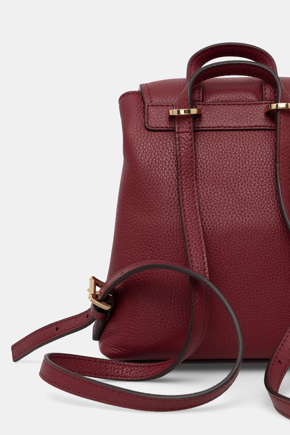 Akcesoria MICHAEL Michael Kors plecak skórzany QUINN 30T5GQNB0L bordowy