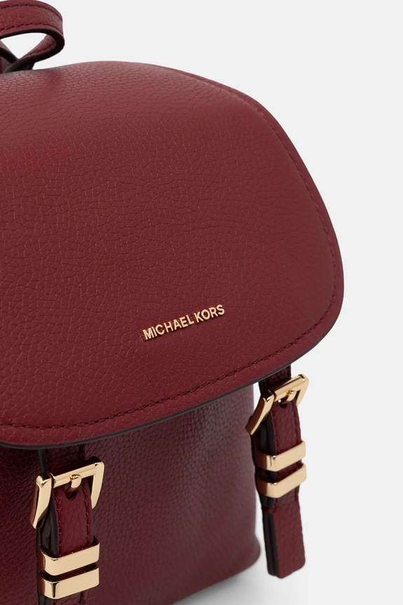 MICHAEL Michael Kors plecak skórzany QUINN bordowy 30T5GQNB0L