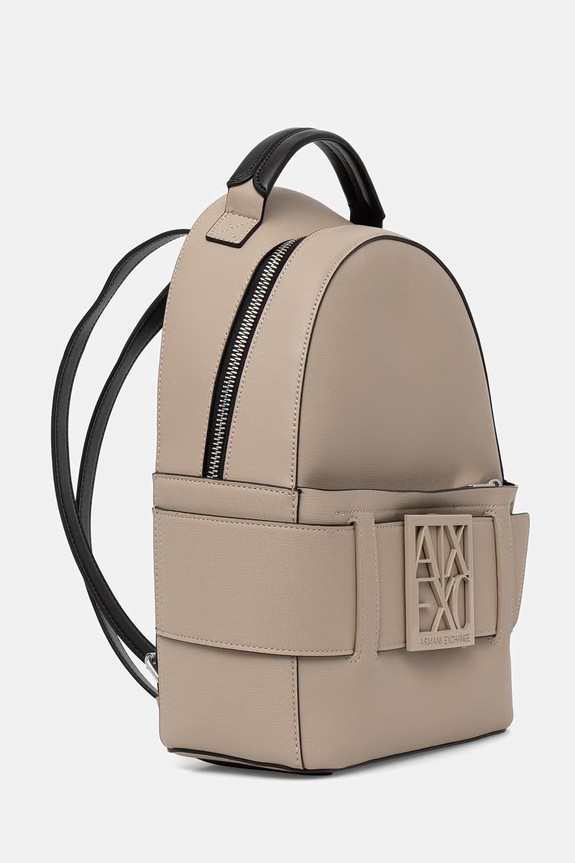 Armani Exchange plecak miejski damski z imitacji skóry XW001204.AF13672 beżowy SS26