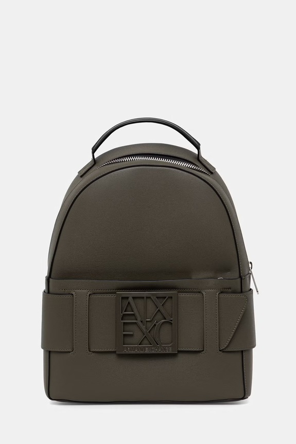 Armani Exchange plecak miejski damski z imitacji skóry nie mieści A4 zielony XW001204.AF13672