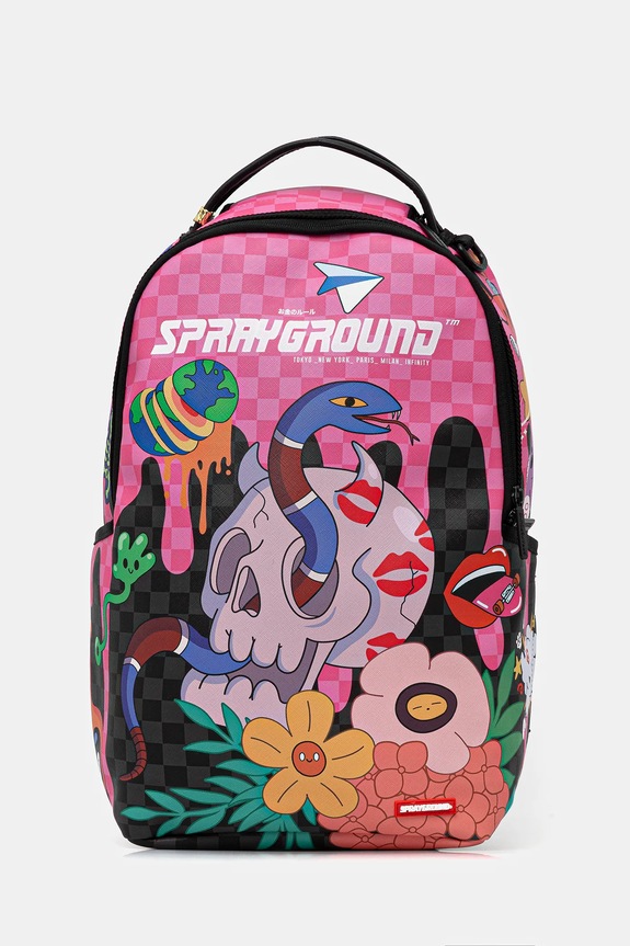 Nahrbtnik Sprayground Imitacija zrnatega usnja roza 910B7604NSZ