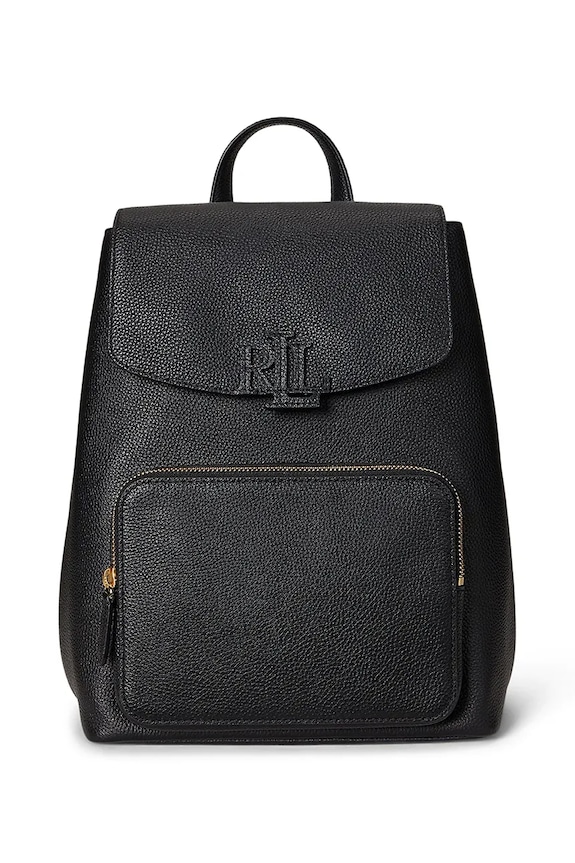 Lauren Ralph Lauren bőr hátizsák nappa bőr fekete 431969355