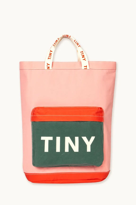 Dječja torba Tinycottons COLOR BLOCK TOTEPACK tekstil roza AW25.509