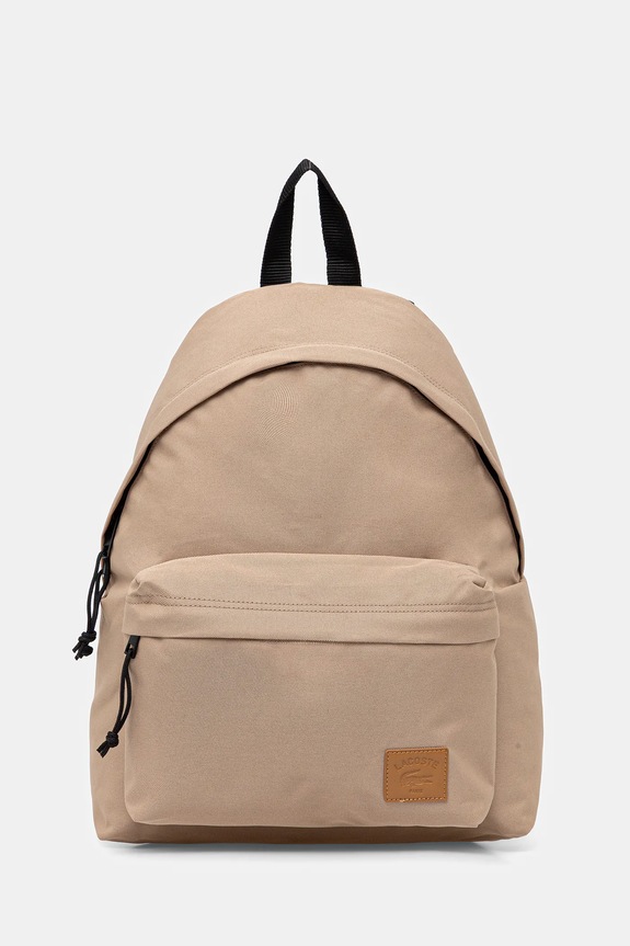 Σακίδιο πλάτης Lacoste υφασμάτινο μπεζ NU5179ZU