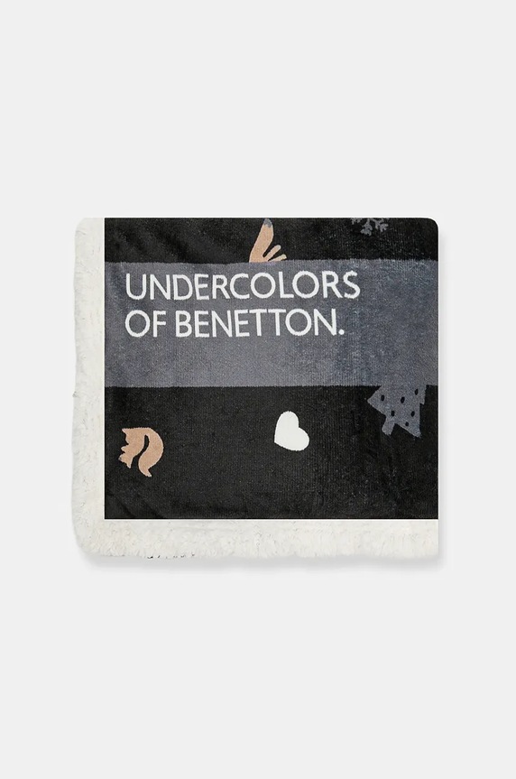 United Colors of Benetton koc 170 x 170 cm 6FK82801W czarny AW25