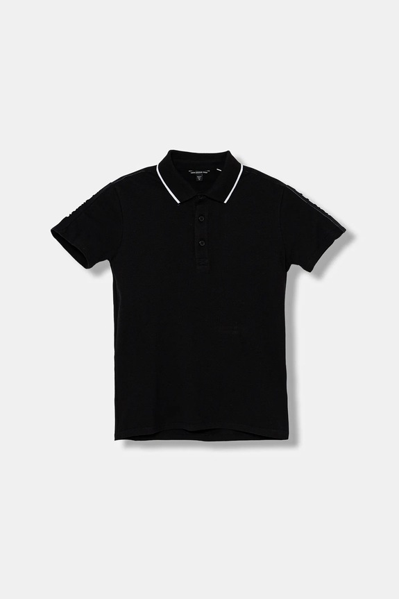 Guess tricouri polo din bumbac pentru copii fixat negru L4GP03.KAPY0.9BYA