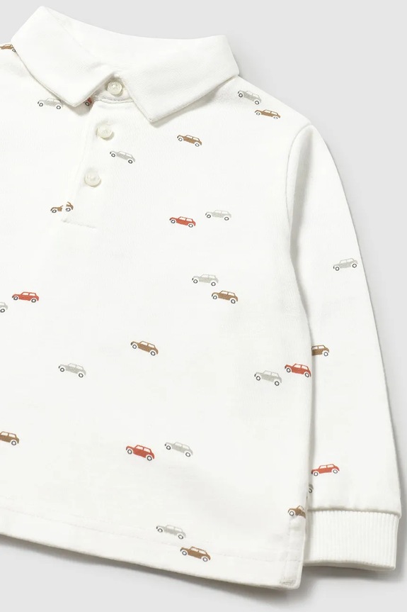 Pamučna polo majica za bebe Mayoral bež 2102.3D.Baby.9BYA