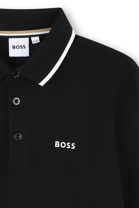 Мальчик Хлопковое поло для младенцев BOSS J52330.102.108 чёрный