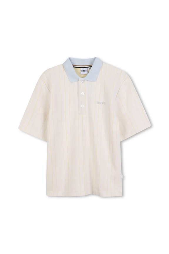 BOSS tricou polo copii fixat alb J52336.102.108