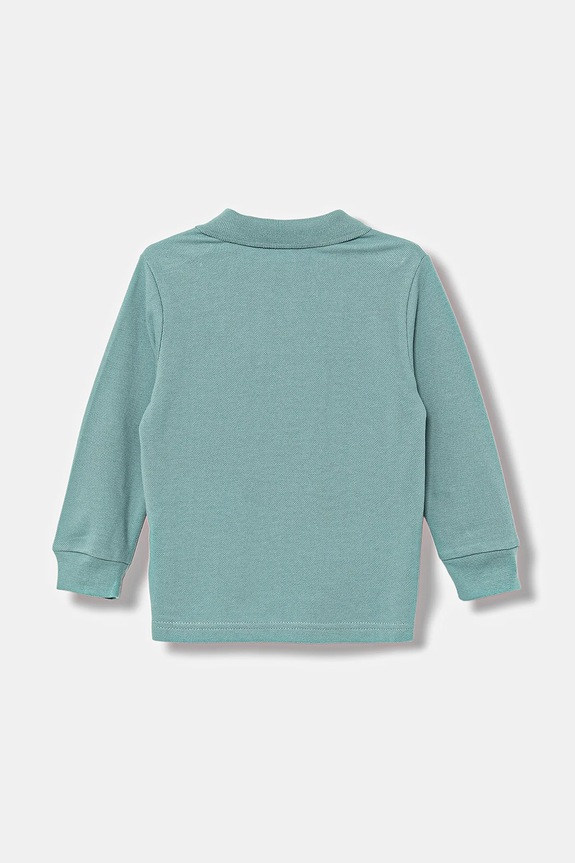 Detská bavlnená košeľa s dlhým rukávom United Colors of Benetton 3089G3009.P.Season.9BYA tyrkysová AW25