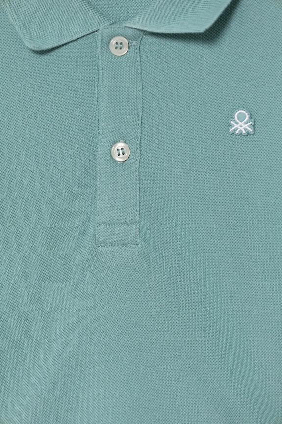 Chlapec Detská bavlnená košeľa s dlhým rukávom United Colors of Benetton 3089G3009.P.Season.9BYA tyrkysová