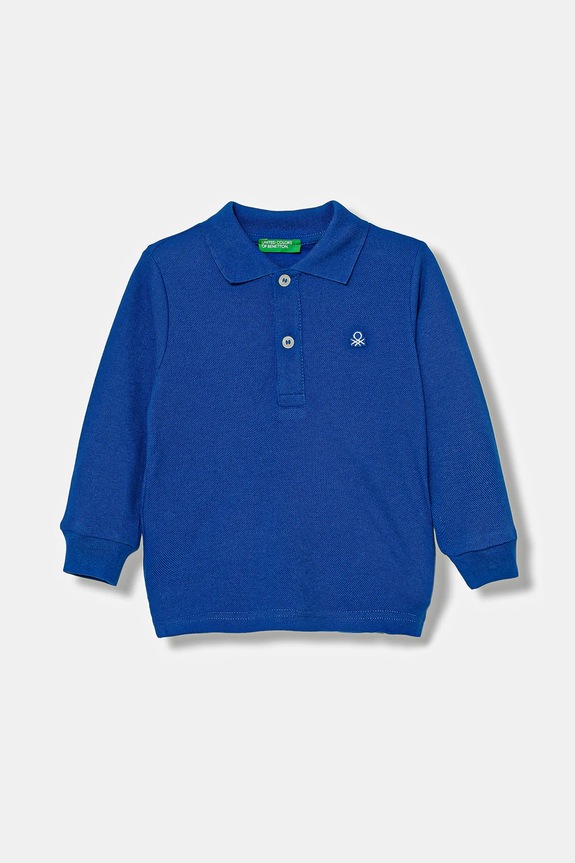 United Colors of Benetton polo in lana bambino/a colletto abbottonato blu 3089G3009.P.Reprop.9BYA
