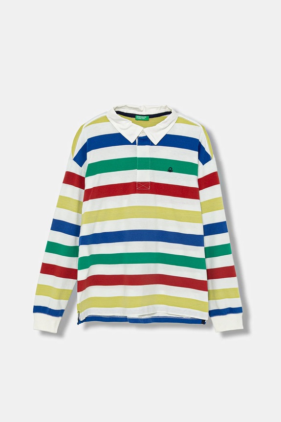 Детское хлопковое поло United Colors of Benetton хлопок белый 33CKC301X.G.seasonal