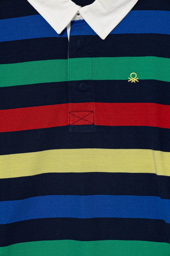 Chlapec Detská bavlnená polokošeľa United Colors of Benetton 33CKC301X.G.seasonal tmavomodrá