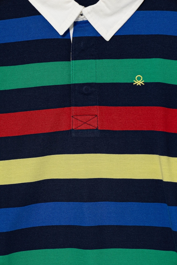 Chlapec Detská bavlnená polokošeľa United Colors of Benetton 33CKC301X.G.seasonal tmavomodrá