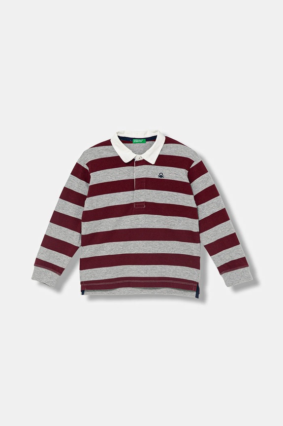 Детское хлопковое поло United Colors of Benetton хлопок бордо 33CKG300Z.P.seasonal