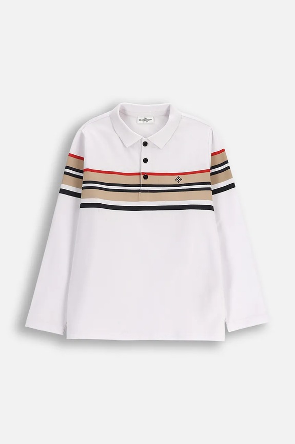 Coccodrillo polo in lana bambino/a ZC5143502EJB bianco AW25