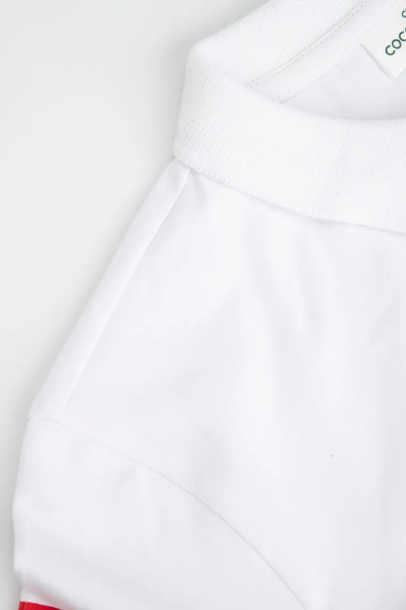 Coccodrillo polo in lana bambino/a bianco ZC5143502EJB