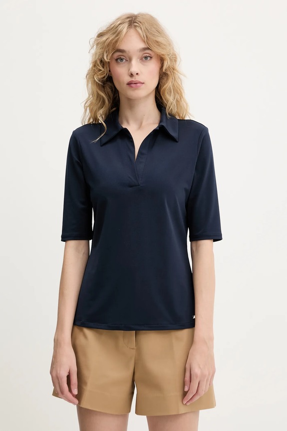 Polo majica Calvin Klein slim mornarsko plava LV044C221G