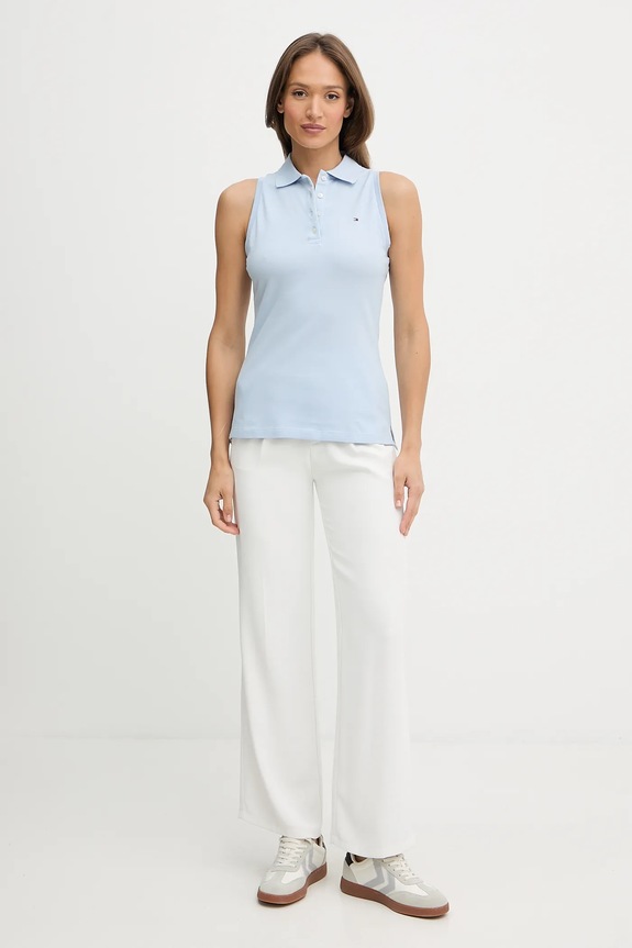 Top Tommy Hilfiger WW0WW46790 μπλε AW25