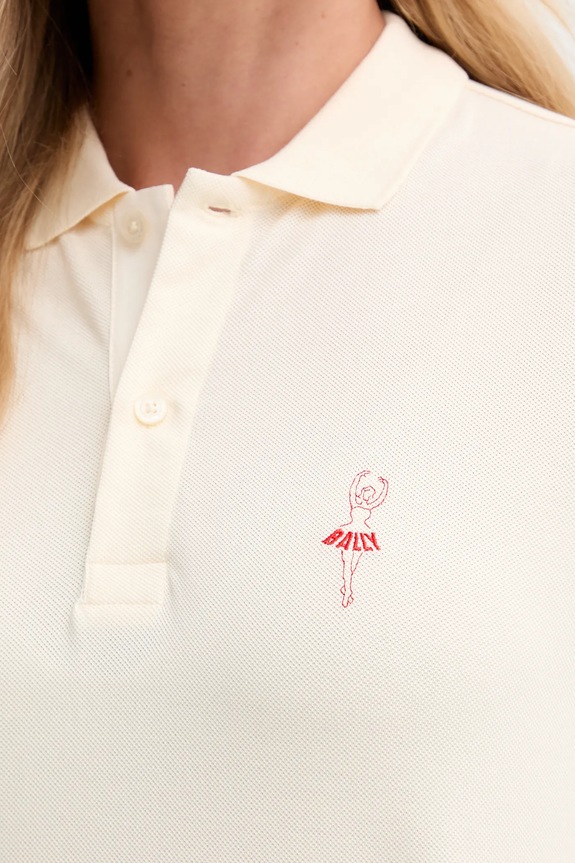 Pamučna polo majica Bally WJE080 bež