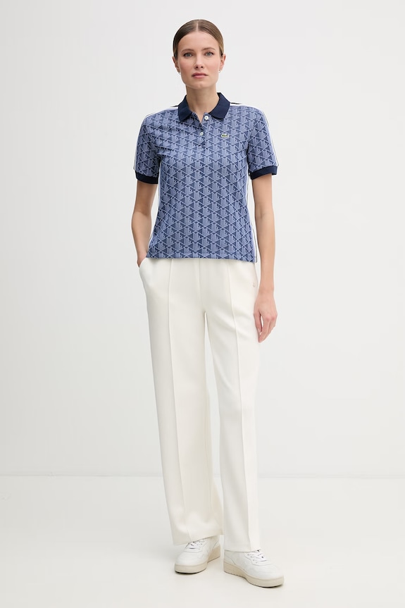 Lacoste damskie bawełniane DF3364 granatowy SS26