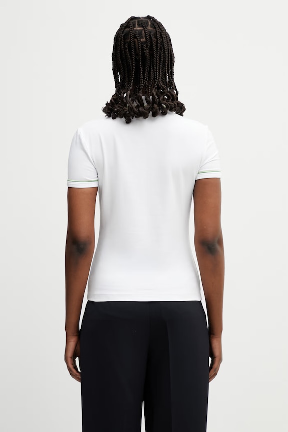 Odzież Lacoste polo damskie z bawełną DF5284 biały