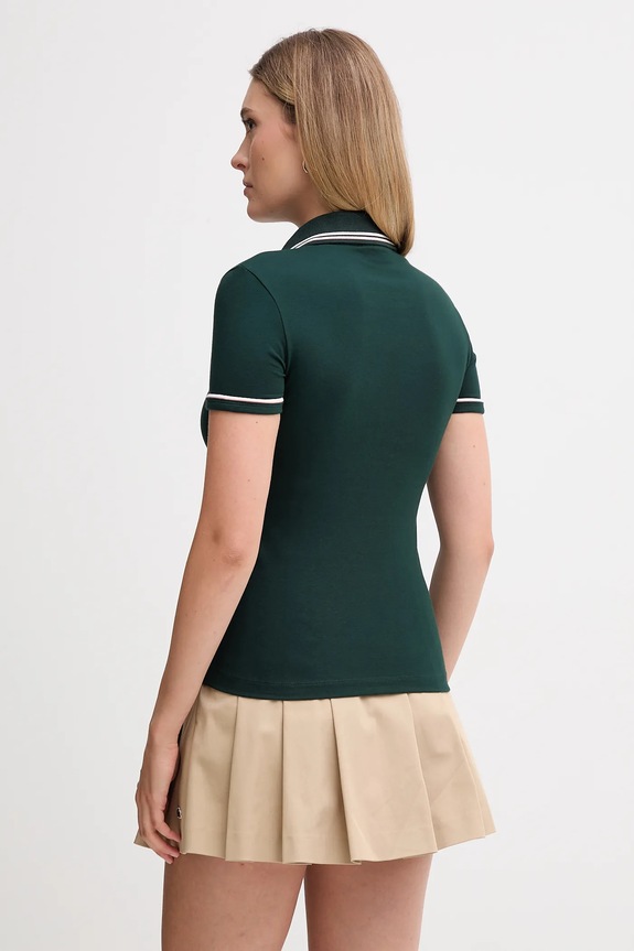 Odzież Lacoste polo damskie z bawełną DF5284 zielony